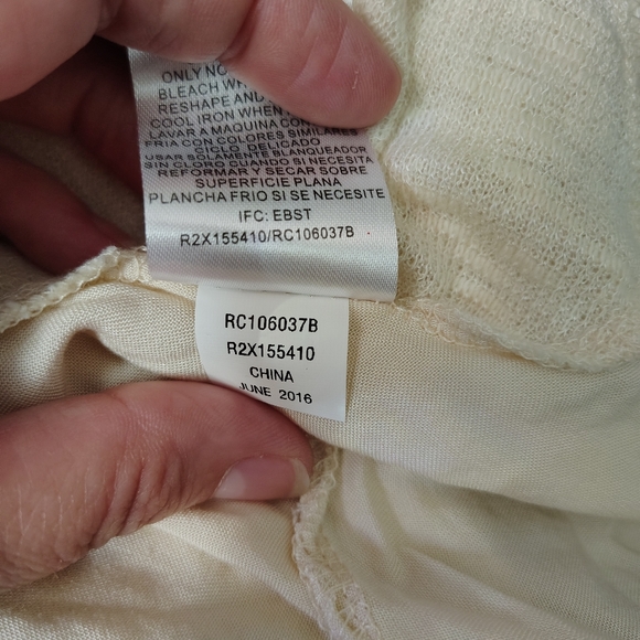 👚NWT  rbx  Ivory Multi Textured Long Sleeve Blouse L - Picture 10 of 10